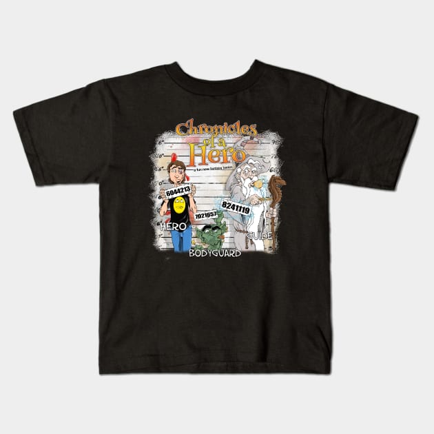 Chronicles of a Hero shirt Kids T-Shirt by wantedhero